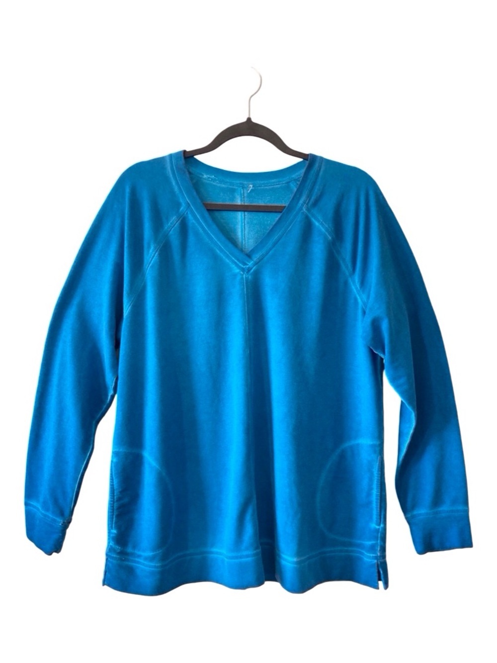 LOGO Lori Goldstein French Terry Top L Blue